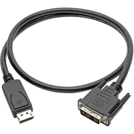 Eaton Tripp Lite Series DisplayPort to DVI Adapter Cable (DP with Latches to DVI-D Single Link M/M), 3 ft. (0.9 m) — P581-003