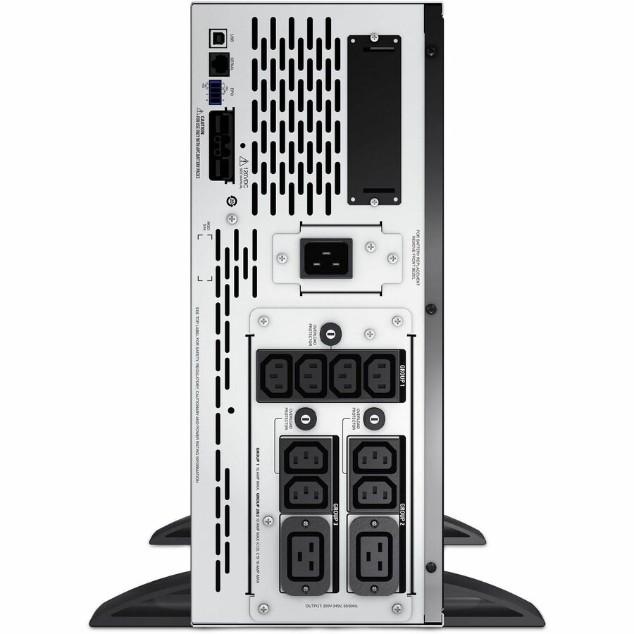 APC Smart-UPS X, Line Interactive, 3kVA, Rack/tower convertible 4U, 100V-127V, 6x 5-15R+3x 5-20R+1x L5-30R NEMA, NMC, Extended runtime,Short depth,TAA — SMX3000LVNCUS