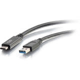 C2G 3ft (0.9m) USB-C&reg; to USB-A 3.2 Gen 1 (5Gbps) Cable M/M - Black — 28831