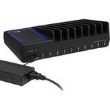 SIIG 10-Port USB Charging Station with Ambient Light Deck — AC-PW1314-S1