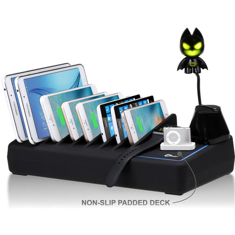 SIIG 10-Port USB Charging Station with Ambient Light Deck — AC-PW1314-S1