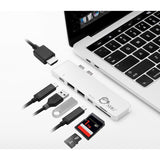 SIIG Thunderbolt 3 USB-C Hub HDMI with Card Reader & PD Adapter - Silver — JU-TB0412-S1