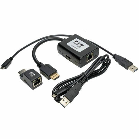 Eaton Tripp Lite Series HDMI over Cat5/6 Extender Kit, Transmitter/Receiver for Video/Audio, PoC, Up to 100 ft. (30 m), TAA — B126-1P1M-U-POC