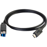 C2G 6ft (1.8m) USB 3.0 (USB 3.1 Gen 1) USB-C to USB-B Cable M/M - Black — 28866