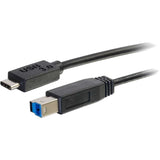 C2G 6ft (1.8m) USB 3.0 (USB 3.1 Gen 1) USB-C to USB-B Cable M/M - Black — 28866