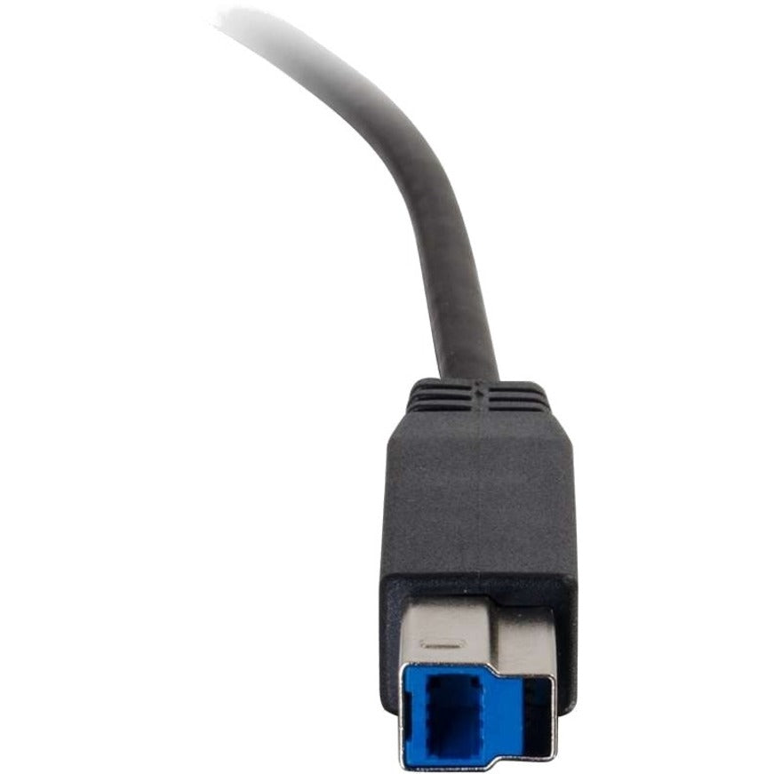 C2G 6ft (1.8m) USB 3.0 (USB 3.1 Gen 1) USB-C to USB-B Cable M/M - Black — 28866