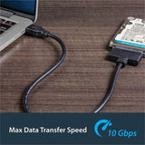 StarTech.com USB 3.1 (10Gbps) Adapter Cable for 2.5" SATA SSD/HDD Drives — USB312SAT3CB