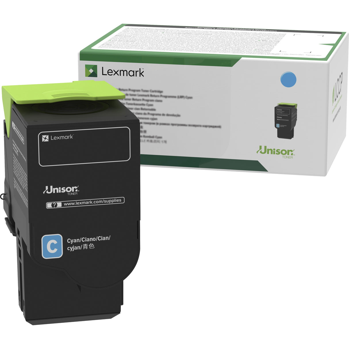 Lexmark Unison Original Standard Yield Laser Toner Cartridge - Cyan - 1 Each — 78C10C0