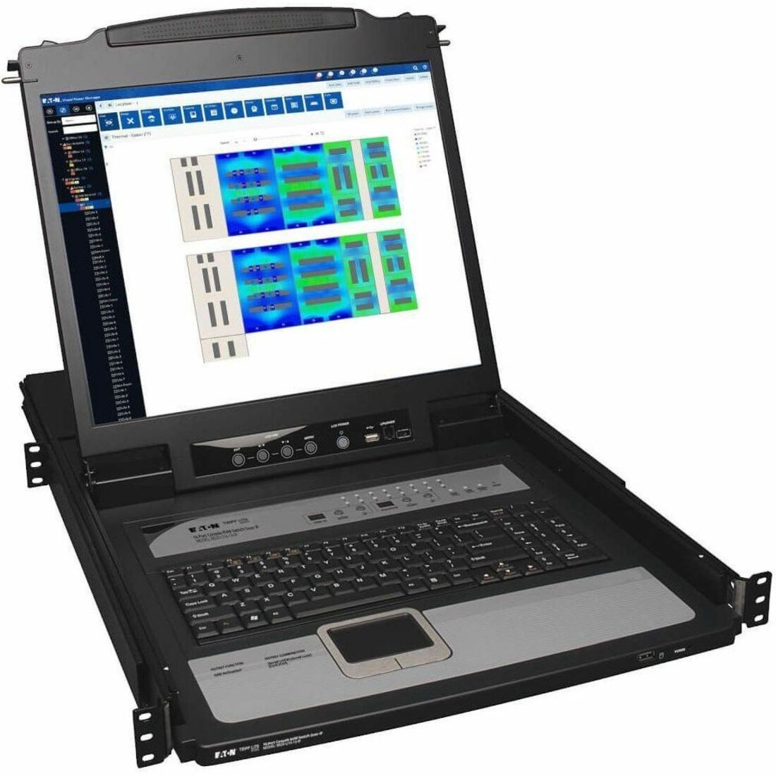 Eaton Tripp Lite Series NetDirector 16-Port 1U Rack-Mount Console IP KVM Switch with 19 in. LCD, TAA — B020-U16-19-IP