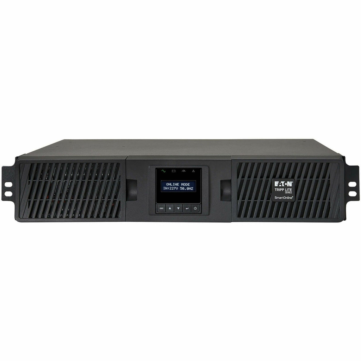 Eaton Tripp Lite Series SmartOnline 1500VA 1350W 208/230V Double-Conversion UPS - 8 Outlets, Extended Run, Network Card Option, LCD, USB, DB9, 2U Rack/Tower — SUINT1500LCD2U