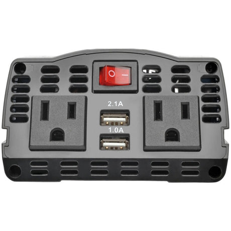 Eaton Tripp Lite Series 375W PowerVerter Ultra-Compact Car Inverter with 2 AC Outlets, 2 USB Charging Ports and Battery Cables — PV375USB
