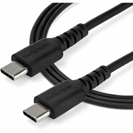 StarTech.com 2m USB C Charging Cable - Durable Fast Charge & Sync USB 2.0 Type C to C Charger Cord - TPE Jacket Aramid Fiber M/M 60W Black — RUSB2CC2MB