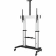 StarTech.com Mobile TV Stand, Heavy Duty Universal TV Cart for 60-100 inch Display (100kg/220lb), Height Adjustable Rolling TV Floor Stand — STNDMTV100