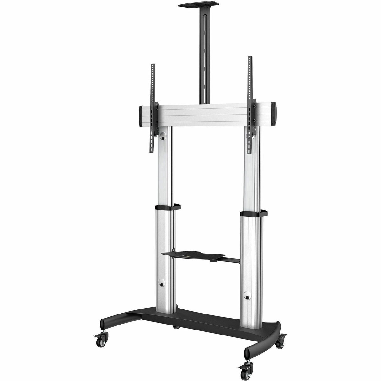 StarTech.com Mobile TV Stand, Heavy Duty Universal TV Cart for 60-100 inch Display (100kg/220lb), Height Adjustable Rolling TV Floor Stand — STNDMTV100