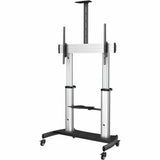 StarTech.com Mobile TV Stand, Heavy Duty Universal TV Cart for 60-100 inch Display (100kg/220lb), Height Adjustable Rolling TV Floor Stand — STNDMTV100