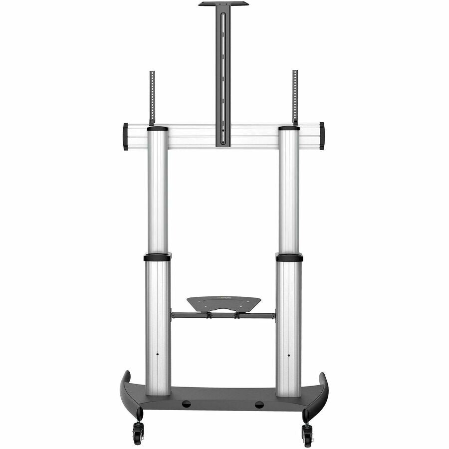 StarTech.com Mobile TV Stand, Heavy Duty Universal TV Cart for 60-100 inch Display (100kg/220lb), Height Adjustable Rolling TV Floor Stand — STNDMTV100