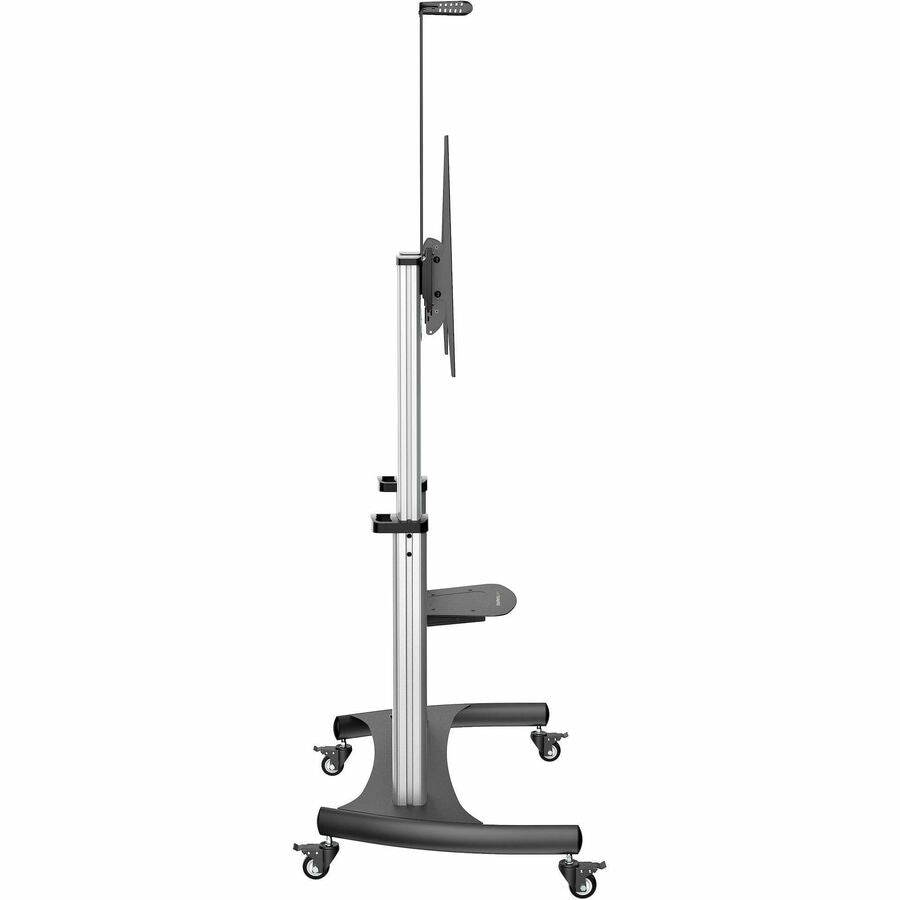 StarTech.com Mobile TV Stand, Heavy Duty Universal TV Cart for 60-100 inch Display (100kg/220lb), Height Adjustable Rolling TV Floor Stand — STNDMTV100