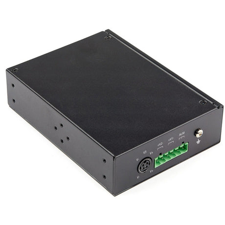StarTech.com Industrial 6 Port Gigabit Ethernet Switch 4 PoE RJ45 +2 SFP Slots 30W PoE+ 48VDC 10/100/1000 Mbps -40C to 75C w/DIN Connector — IES1G52UPDIN