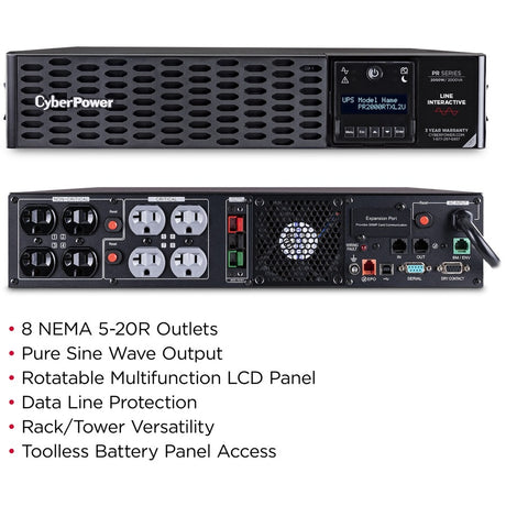 CyberPower PR2000RTXL2UTAA TAA Compliant UPS System — PR2000RTXL2UTAA