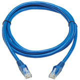 Eaton Tripp Lite Series Cat6 Gigabit Snagless Molded UTP Ethernet Cable (RJ45 M/M), PoE, CMR-LP, Blue, 6 ft. (1.83 m), TAA — N201P-006-BL