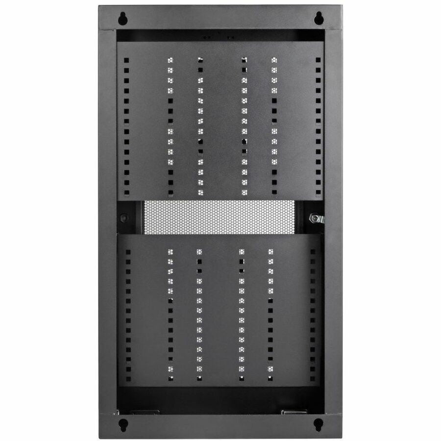 Eaton Tripp Lite Series SmartRack 3U Low-Profile Vertical-Mount Switch-Depth Wall-Mount Structured Wiring Enclosure, Adjustable Equipment Brackets — SRWF6UMOD