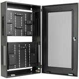 Eaton Tripp Lite Series SmartRack 3U Low-Profile Vertical-Mount Switch-Depth Wall-Mount Structured Wiring Enclosure, Adjustable Equipment Brackets — SRWF6UMOD