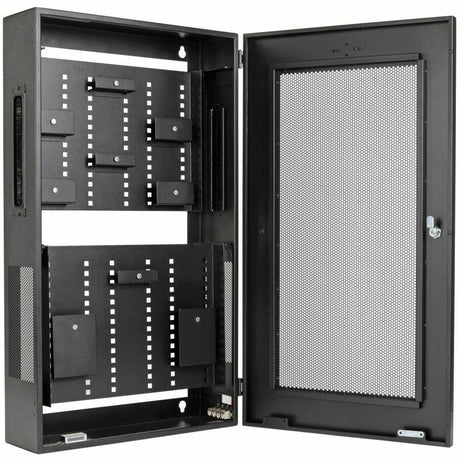 Eaton Tripp Lite Series SmartRack 3U Low-Profile Vertical-Mount Switch-Depth Wall-Mount Structured Wiring Enclosure, Adjustable Equipment Brackets — SRWF6UMOD