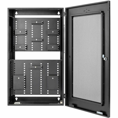 Eaton Tripp Lite Series SmartRack 3U Low-Profile Vertical-Mount Switch-Depth Wall-Mount Structured Wiring Enclosure, Adjustable Equipment Brackets — SRWF6UMOD