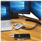 Eaton Tripp Lite Series USB-C Dock, Dual Display - 4K 60 Hz HDMI, USB 3.x (5Gbps) Hub Ports, Memory Card, 100W PD Charging, Gray — U442-DOCK8-GG