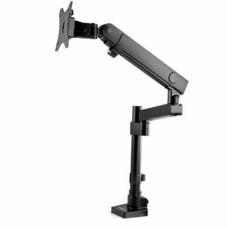 StarTech.com Desk Mount Monitor Arm with 2x USB 3.0 ports for VESA Display up to 34" (17.6lb/8kg), C-Clamp/Grommet, Mechanical Spring — ARMPIVOT2USB3