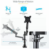 StarTech.com Desk Mount Monitor Arm with 2x USB 3.0 ports for VESA Display up to 34" (17.6lb/8kg), C-Clamp/Grommet, Mechanical Spring — ARMPIVOT2USB3