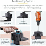 StarTech.com Desk Mount Monitor Arm with 2x USB 3.0 ports for VESA Display up to 34" (17.6lb/8kg), C-Clamp/Grommet, Mechanical Spring — ARMPIVOT2USB3