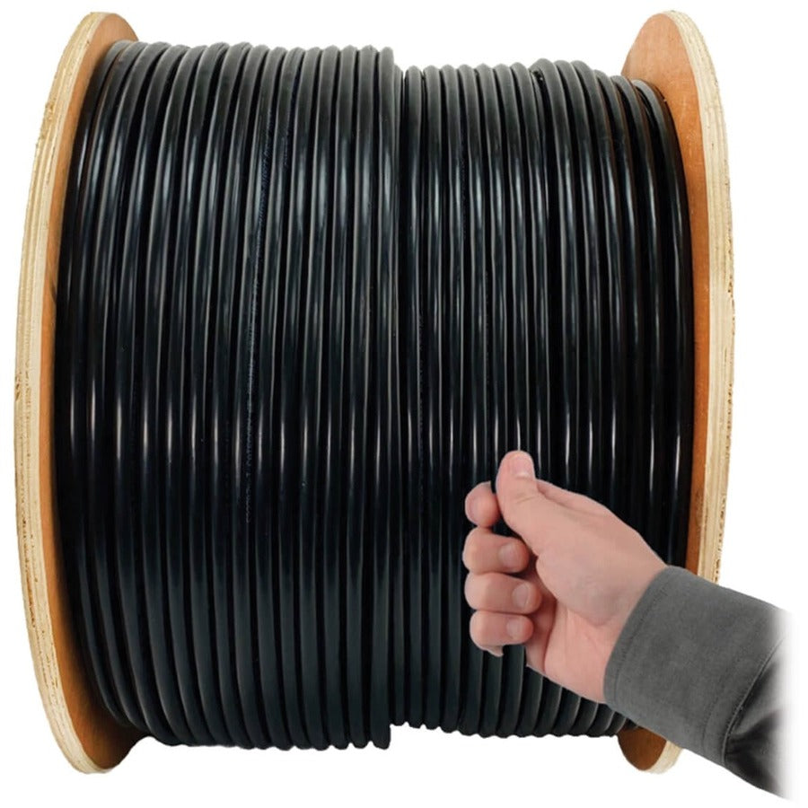 Eaton Tripp Lite Series Cat6/Cat6e 600 MHz Solid-Core Direct-Burial Outdoor-Rated UTP Bulk Ethernet Cable - Black, 1,000 ft. (304.8 m) — N228-01K-BK