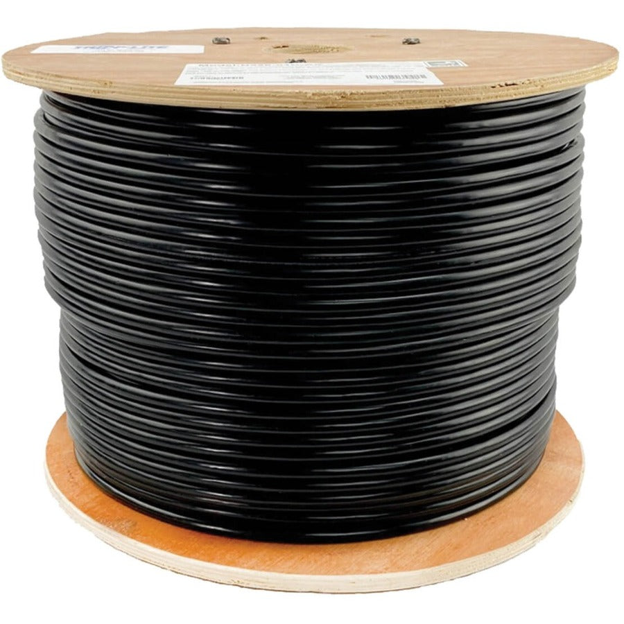 Eaton Tripp Lite Series Cat6/Cat6e 600 MHz Solid-Core Direct-Burial Outdoor-Rated UTP Bulk Ethernet Cable - Black, 1,000 ft. (304.8 m) — N228-01K-BK