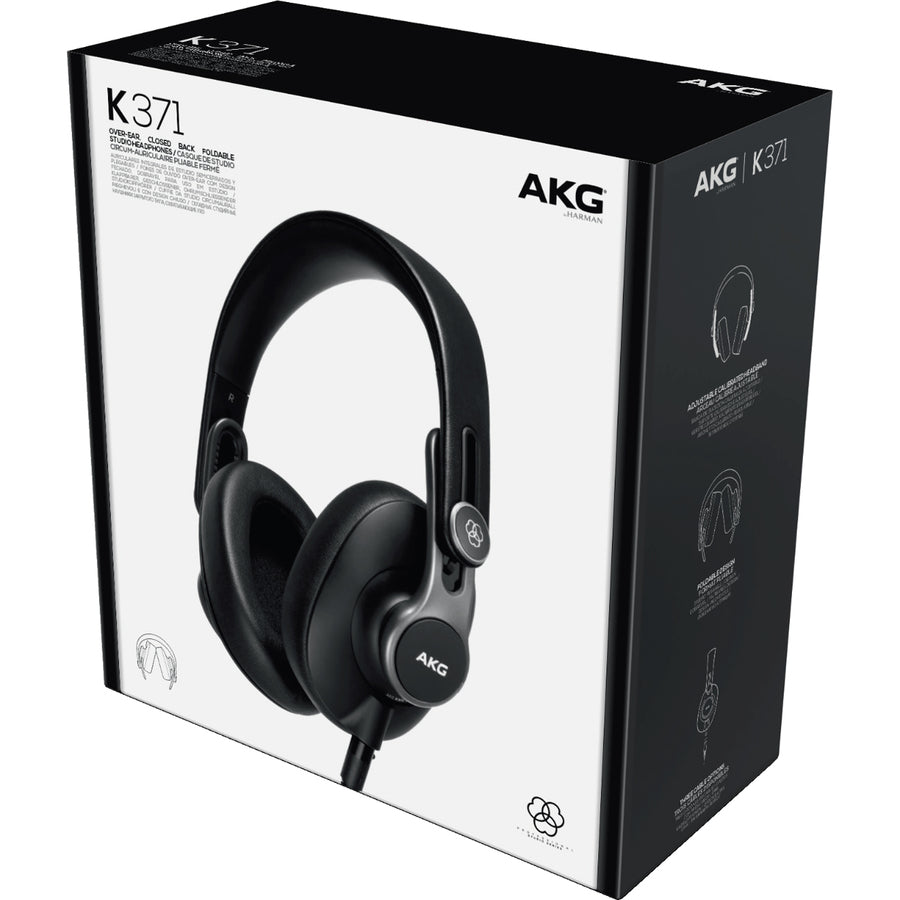 AKG K371-BT Over-Ear, Closed-Back Foldable Studio Headphones With Bluetooth — K371BT
