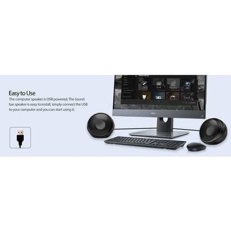 Adesso Xtream S4 USB-Powered Desktop Computer Speaker with Dynamic Sound - 5W x 2 — XtreamS4