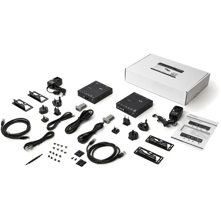 StarTech.com HDMI KVM Extender over IP Network - 4K 30Hz HDMI and USB over IP LAN or Cat5e/Cat6 Ethernet (100m/330ft) - Remote KVM Console — SV565HDIP