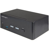 StarTech.com 2 Port Dual Monitor HDMI KVM Switch, 4K 60Hz HDMI 2.0 UHD HDR, 2 Port USB 3.0 Hub, 4x USB HID, Audio, Hotkey Switching, TAA — SV231DHU34K6