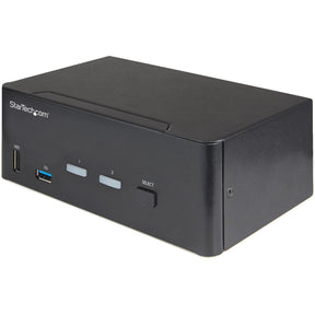 StarTech.com 2 Port Dual Monitor HDMI KVM Switch, 4K 60Hz HDMI 2.0 UHD HDR, 2 Port USB 3.0 Hub, 4x USB HID, Audio, Hotkey Switching, TAA — SV231DHU34K6