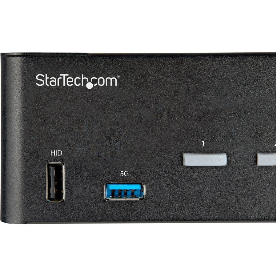 StarTech.com 2 Port Dual Monitor HDMI KVM Switch, 4K 60Hz HDMI 2.0 UHD HDR, 2 Port USB 3.0 Hub, 4x USB HID, Audio, Hotkey Switching, TAA — SV231DHU34K6