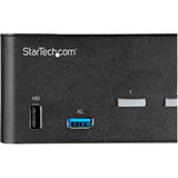 StarTech.com 2 Port Dual Monitor HDMI KVM Switch, 4K 60Hz HDMI 2.0 UHD HDR, 2 Port USB 3.0 Hub, 4x USB HID, Audio, Hotkey Switching, TAA — SV231DHU34K6