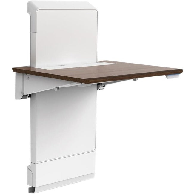 Ergotron WorkFit Elevate with Power Access (Walnut Hills) Sit-Stand Wall Desk — 24-802-S894