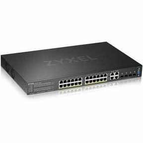 ZYXEL GS2220-28HP 24-Port Gigabit L2+ Managed and Nebula Pro Cloud Managed Switch | 24 PoE+ Ports at 375W with 4 SFP Uplinks — GS2220-28HP