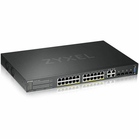 ZYXEL GS2220-28HP 24-Port Gigabit L2+ Managed and Nebula Pro Cloud Managed Switch | 24 PoE+ Ports at 375W with 4 SFP Uplinks — GS2220-28HP
