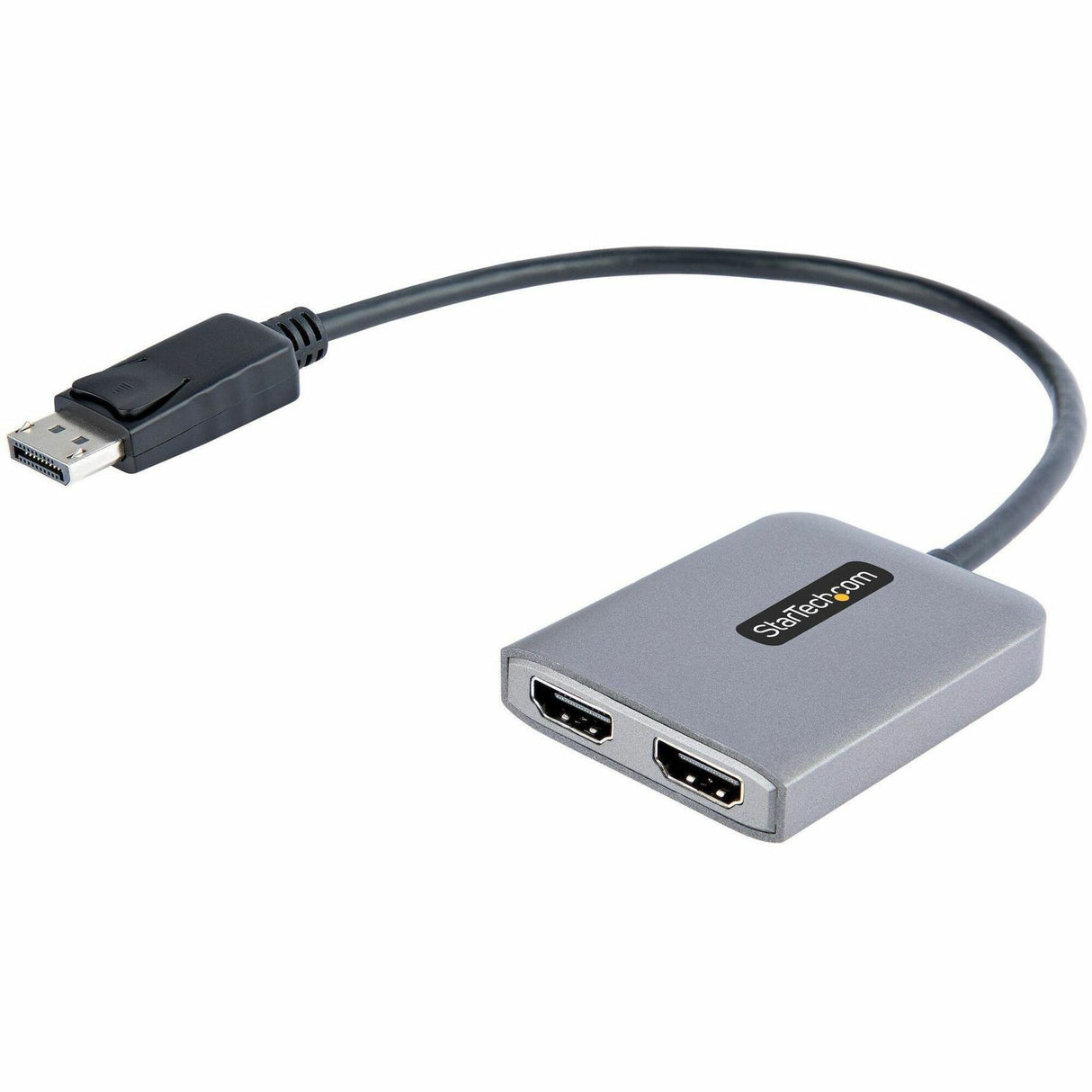 StarTech.com DP to Dual HDMI MST HUB, Dual HDMI 4K 60Hz, 2 Port DisplayPort Multi Monitor Adapter with 1ft/30cm Cable, DP 1.4 | DSC | HBR3 — MST14DP122HD