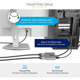 StarTech.com DP to Dual HDMI MST HUB, Dual HDMI 4K 60Hz, 2 Port DisplayPort Multi Monitor Adapter with 1ft/30cm Cable, DP 1.4 | DSC | HBR3 — MST14DP122HD