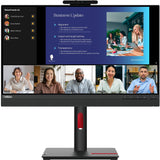 Lenovo ThinkVision T24v-30 24" Class Webcam Full HD LED Monitor - 16:9 - Raven Black — 63D8MAR3US