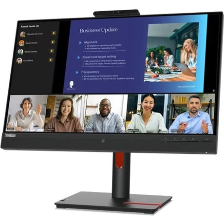 Lenovo ThinkVision T24v-30 24" Class Webcam Full HD LED Monitor - 16:9 - Raven Black — 63D8MAR3US