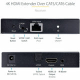StarTech.com 4K HDMI Extender Over CAT5/CAT6 Cable, 4K 60Hz Video Extender Up to 230ft (70m), HDMI Over Ethernet Cabling, S/PDIF Audio Out — 4K70IC-EXTEND-HDMI