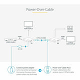 StarTech.com 4K HDMI Extender Over CAT5/CAT6 Cable, 4K 60Hz Video Extender Up to 230ft (70m), HDMI Over Ethernet Cabling, S/PDIF Audio Out — 4K70IC-EXTEND-HDMI